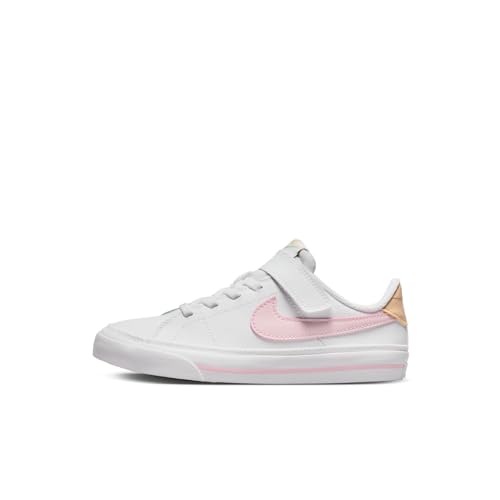 Nike Jungen Court Legacy Sneaker, White Pink Foam Sesame Honeydew, 36.5 EU von Nike