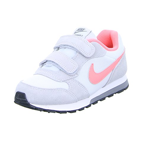 Nike Jungen Mädchen Md Runner 2 (PSV) Turnschuhe, Mehrfarbig (Plateado/Coral/Pure Platinum/Lava Glow/Cool Grey/White), 34 EU von Nike