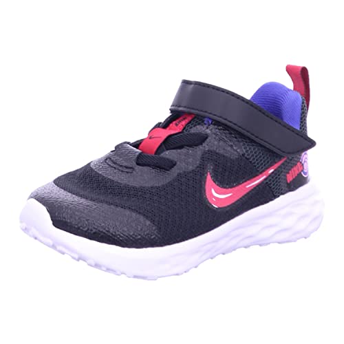 Nike Jungen Mädchen Revolution 6 SE Running Shoe, Black/Very Berry-Lapis, 23.5 EU von Nike