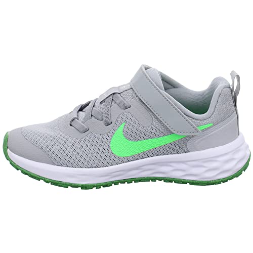 Nike Revolution 6 Nn (PSV) Tennisschuh, Lt Smoke Grey Green Strike Dk Smoke Grey Chrome, 28 EU von Nike