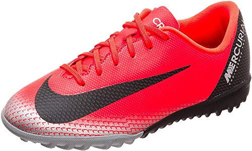 Nike Jungen Unisex Kinder Vaporx 12 Academy Gs CR7 TF Fußballschuhe, Rot (Bright Crimson/Black-Chrome-Da 600), 19 EU von Nike