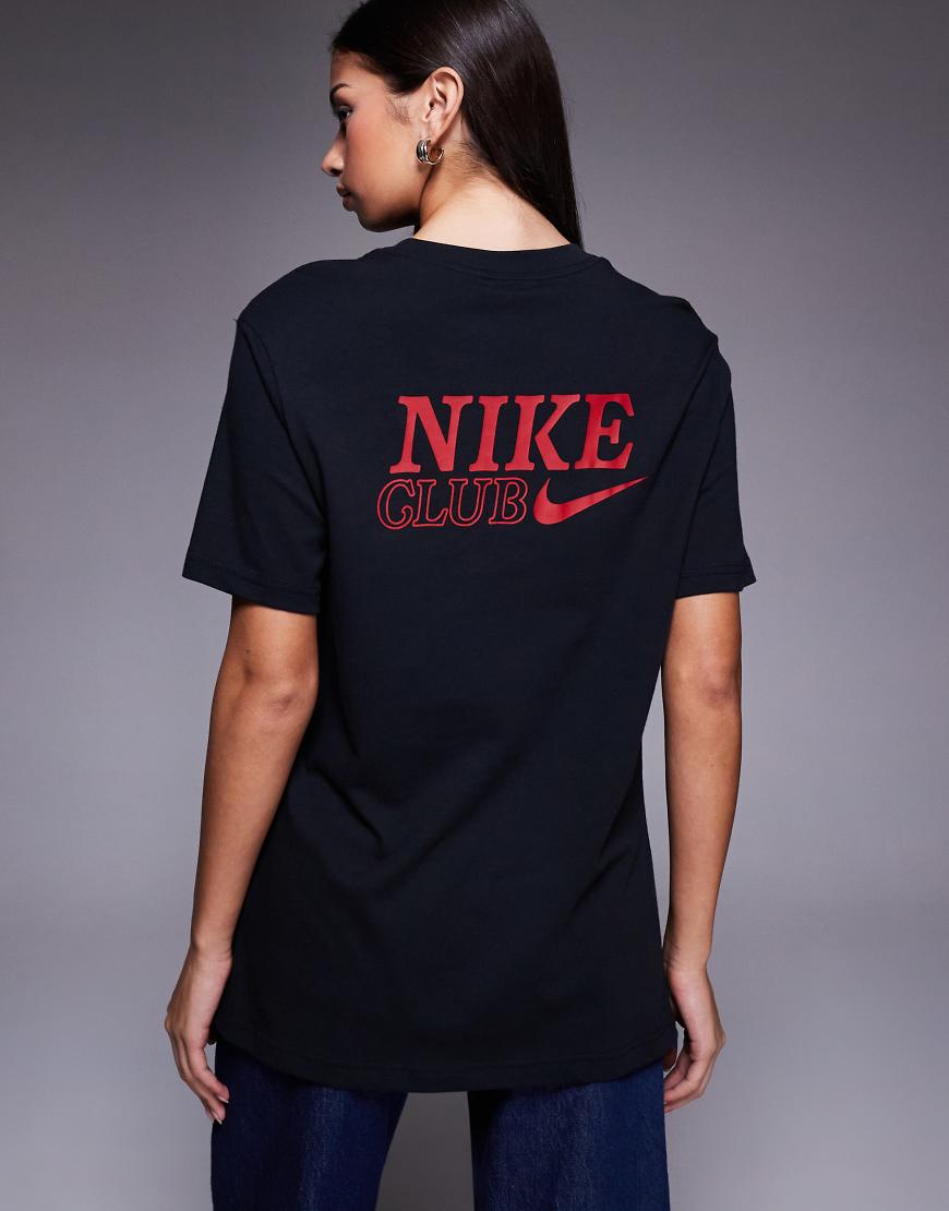 Nike - Kastiges Oversize-T-Shirt in Schwarz mit Grafik am Rücken von Nike