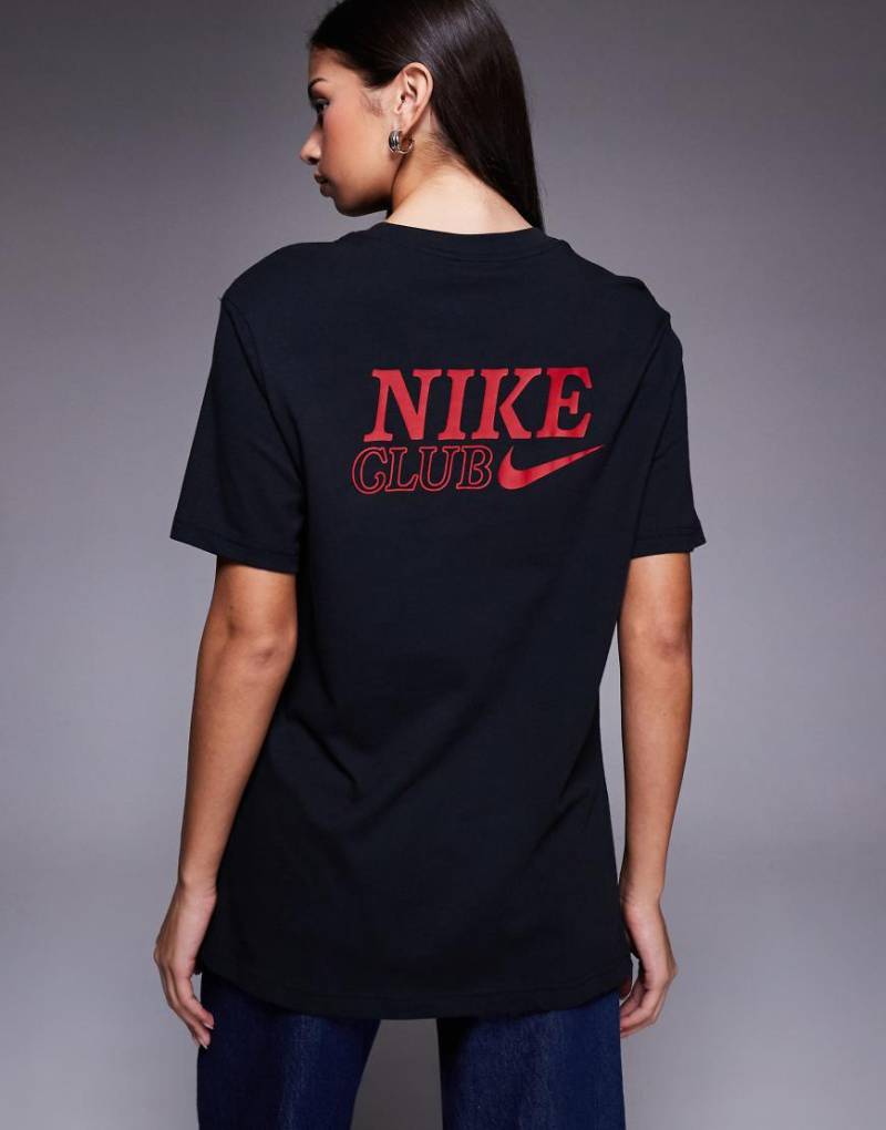Nike - Kastiges Oversize-T-Shirt in Schwarz mit Grafik am Rücken von Nike