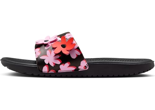 Nike Kawa Slide Se (Gs/Ps) Low Top Schuhe, Black/White-Pink Rise-Picante Red, 32 EU von Nike