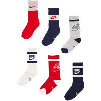 Nike Kids Crew 6 Pack Unisex Socken - Blau - Größe 27 - 35 - Poly (Polyester) von Nike
