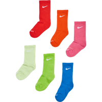 Nike Kids Crew 6 Pack Unisex Socken - Gelb - Größe 27 - 35 - Baumwolle von Nike