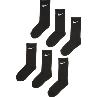 Nike Kids Crew 6 Pack Unisex Socken - Schwarz - Größe 27 - 35 - Baumwolle von Nike