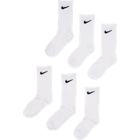 Nike Kids Crew 6 Pack Unisex Socken - Weiß - Größe 23.5 - 27 - Baumwolle von Nike