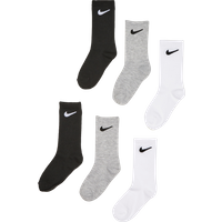 Nike Kids Crew 6 Pack Unisex Socken - Weiß - Größe 23.5 - 27 - Baumwolle von Nike