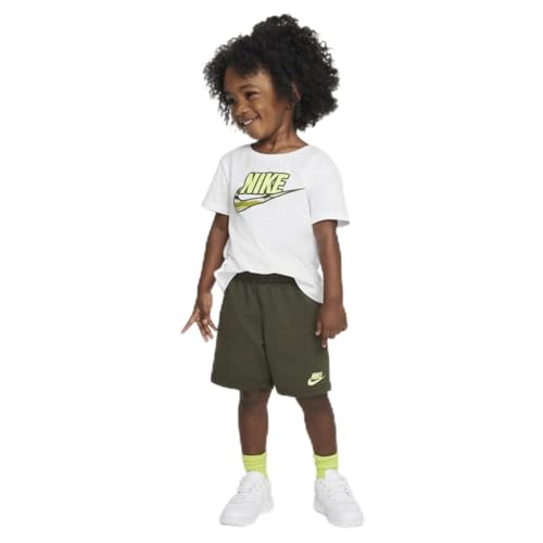 Nike Kinder B NSW LNT SHORT SET, Weiß/Mehrfarbig-F84, 5-6 Jahre von Nike