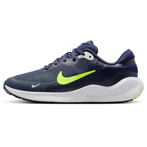 Nike Revolution 7 ältere Kinder Schuh, Midnight Navy/Volt-Volt Tint-White, 39 EU von Nike