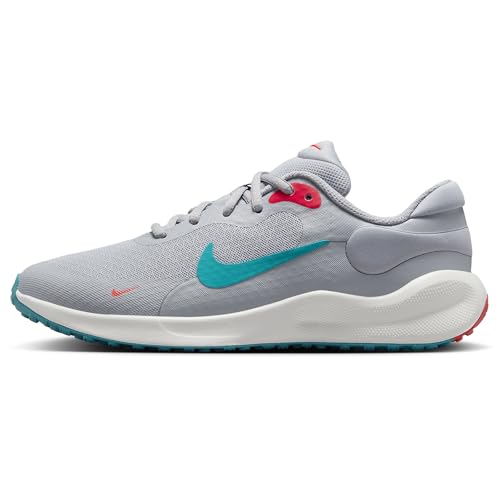 Nike Revolution 7 ältere Kinder Schuh, Wolf Grey/Dusty Cactus-Bright Crimson, 36.5 EU von Nike