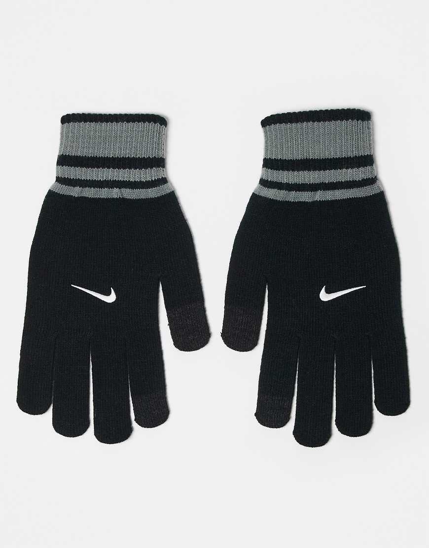 Nike - Knit Tech - Touchscreen-Handschuhe in Schwarz und Grau von Nike