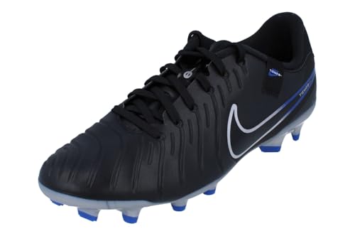 Nike Legend 10 Academy FG/MG Herren Football Boots DV4337 Soccer Cleats (UK 9 US 10 EU 44, Black Chrome Hyper royal 040) von Nike