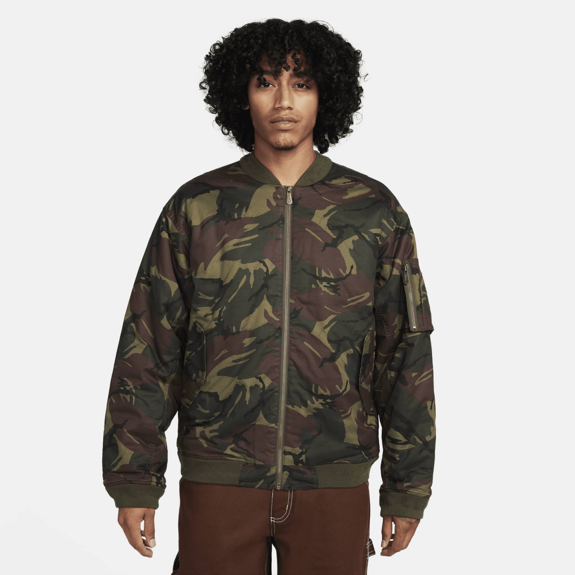 Nike Life gewebte MA1 Flight Jacke für Herren - Grün von Nike