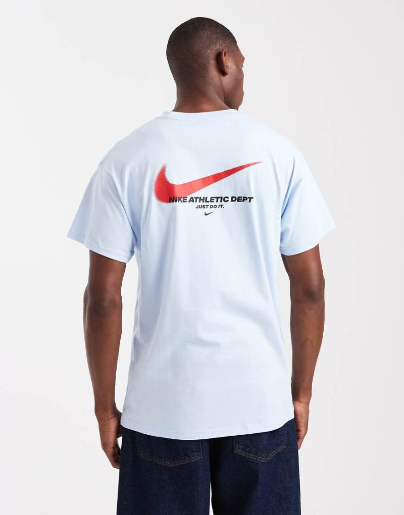 Nike - Line Art - Loose-Fit-T-Shirt in Hellblau mit Grafik von Nike