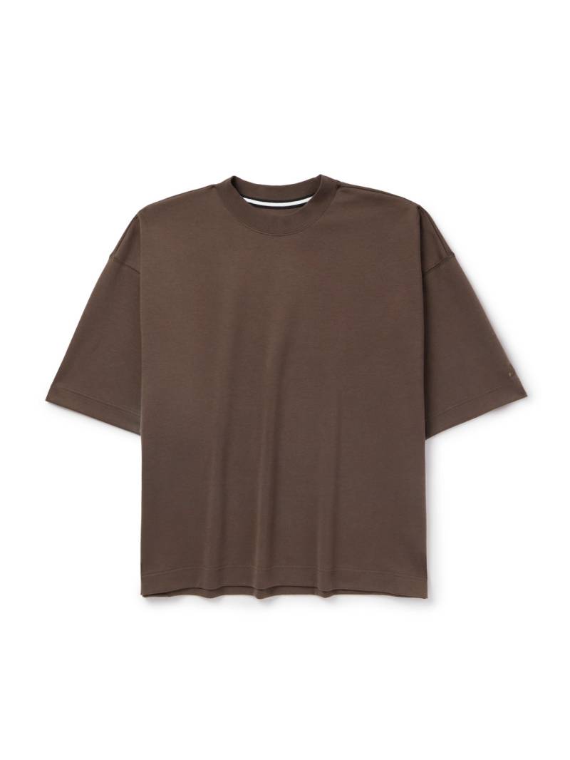 Nike - Logo-Embroidered Oversized Cotton-Blend Tech-Fleece T-Shirt - Men - Brown - XXL von Nike