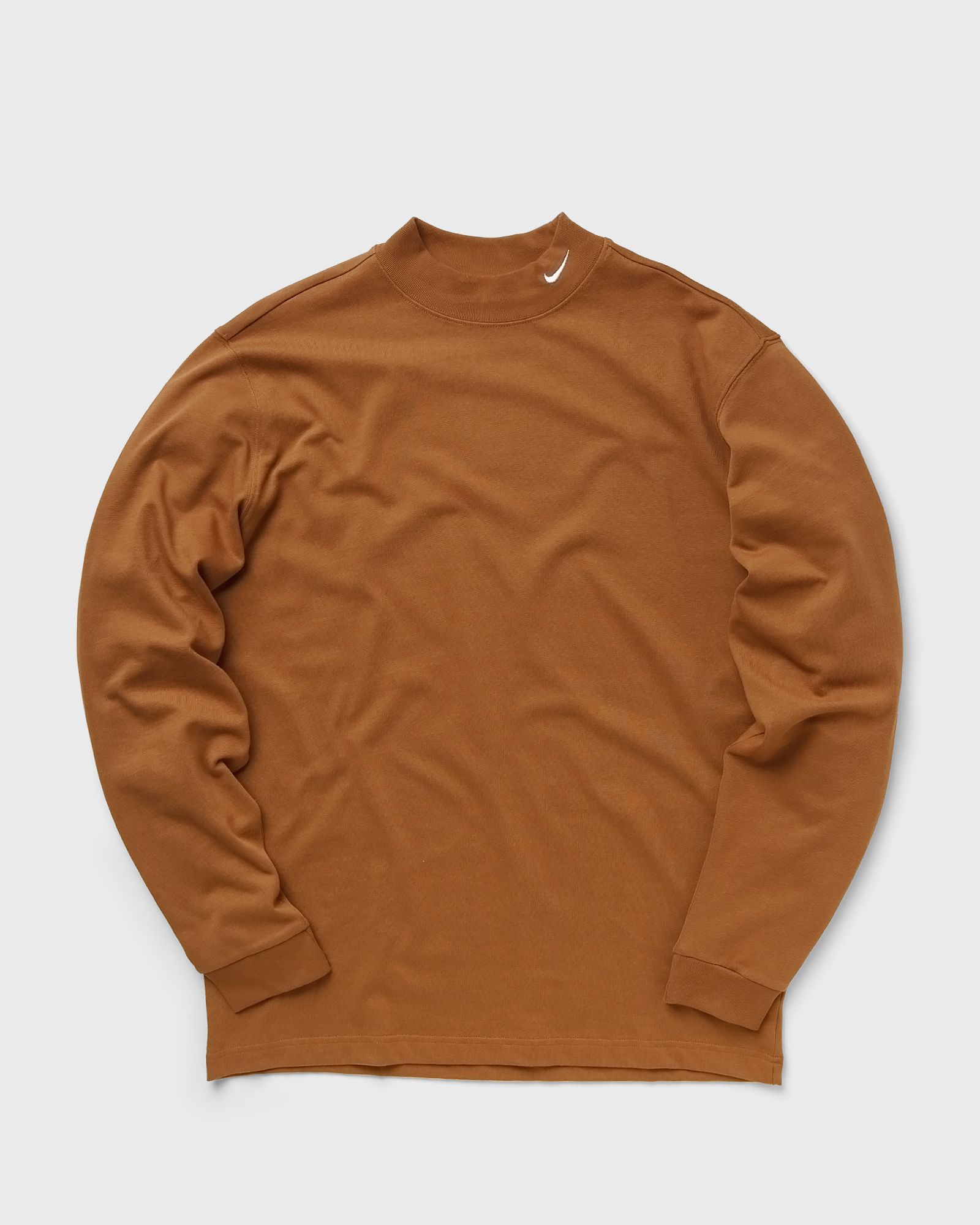Nike Long-Sleeve Mock Neck Shirt men Sweatshirts brown in Größe:M von Nike