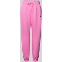 Nike Loose Fit Sweatpants mit Logo-Stitching in Pink, Größe L von Nike