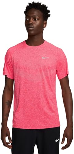 Nike Herren Dfadv Stride Ss T-Shirt, Bright Crimson/Htr/Reflective, L von NIKE
