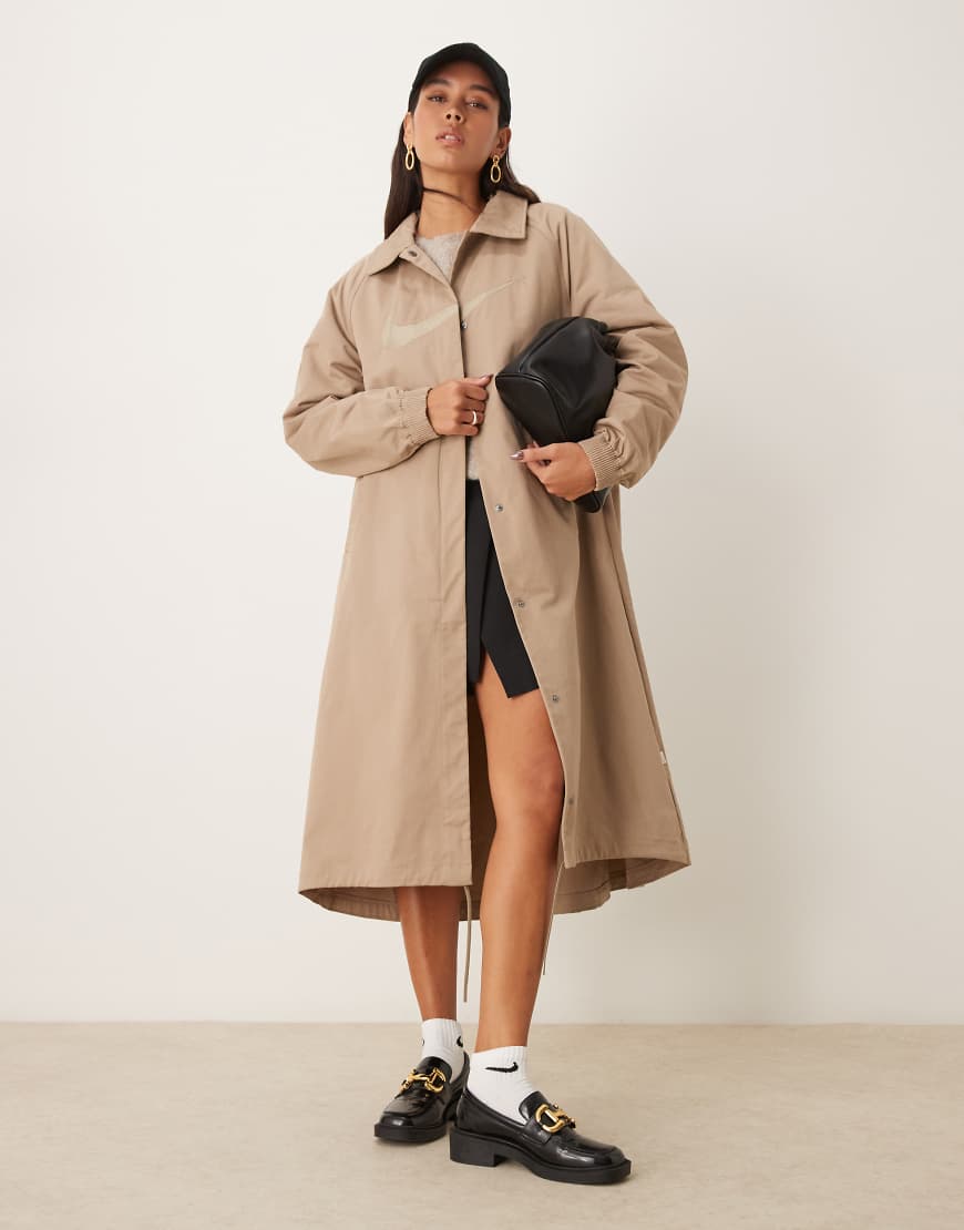 Nike - MSC - Trenchjacke aus Twill in Khaki-Grün Nike - MSC - Trenchjacke aus Twill in Khaki-Grün von Nike