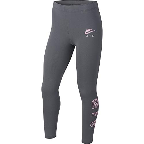 Nike Mädchen Air Favorites Strumpfhose, Carbon Heather/Lt Arctic Pink, XL von Nike