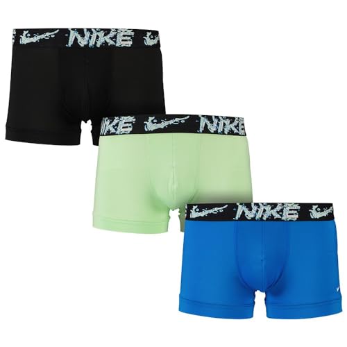 Nike Männer und Erwachsene Dri-fit Essen Micro Boxer 3 Units L Ankle, Photo Blue/Vapor Green/Black Alcmy Wb, L Nike Männer und Erwachsene Dri-fit Essen Micro Boxer 3 Units L Ankle, Photo Blue/Vapor Green/Black Alcmy Wb, L von Nike