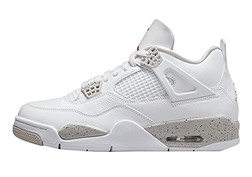 Nike Men's Air Jordan 4 Retro White Oreo, White/Tech Grey/Black/Fire Red, 9.5 von Nike