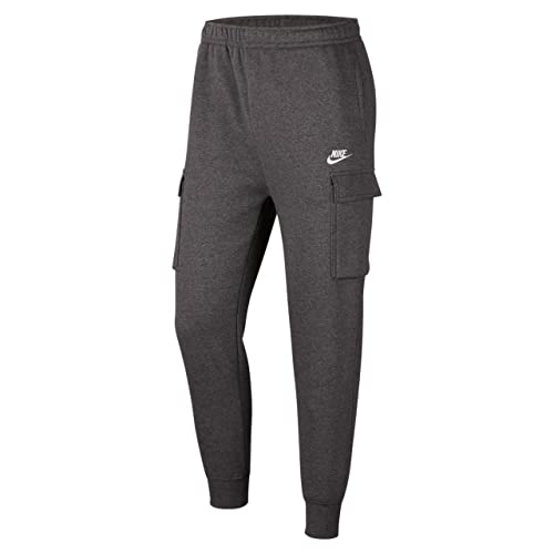 Nike Men's Club Cargo Bb Pants, Charcoal Heathr/Anthracite/White, L von Nike
