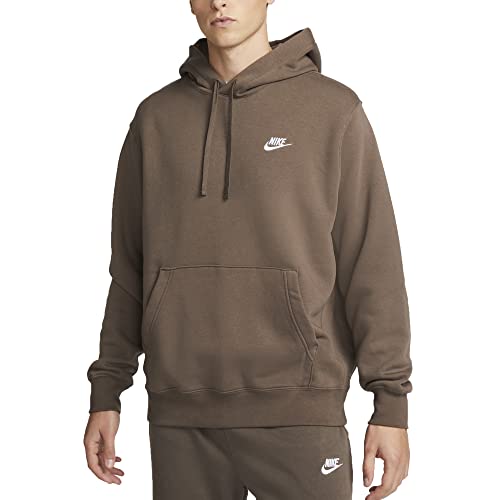 Nike Men's M NSW Club Hoodie PO BB Sweatshirt, Ironstone/Ironstone/White, L von Nike