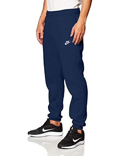 Nike Men's Sportswear Club Fleece Pants, Midnight Navy/Midnight Navy/White, L von Nike