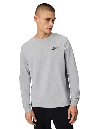 Nike Men's Sportswear Sweatshirt, DK Grey Heather/Black, L/T Nike Men's Sportswear Sweatshirt, DK Grey Heather/Black, L/T von Nike