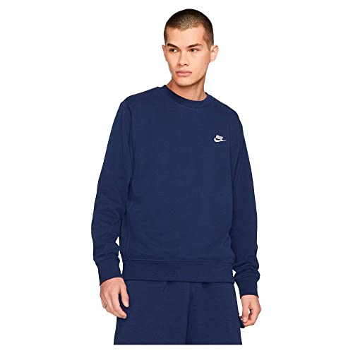 Nike Mens M NSW Club CRW FT Sweatshirt, Dunkelblau (Midnight Navy/White), 2XL von Nike