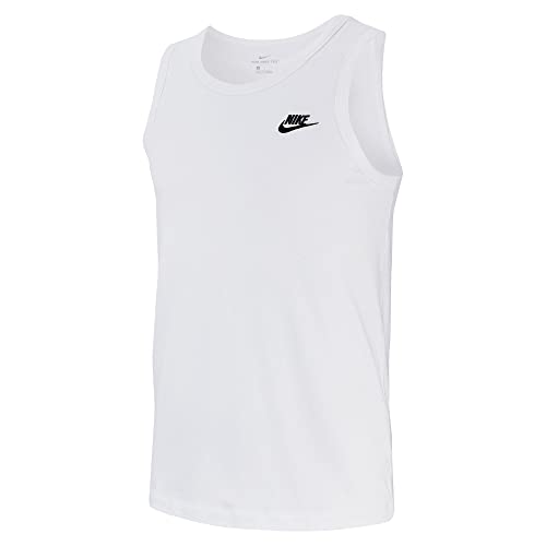 Nike Mens M NSW Club-Tank Vest, White/Black, S-T von Nike