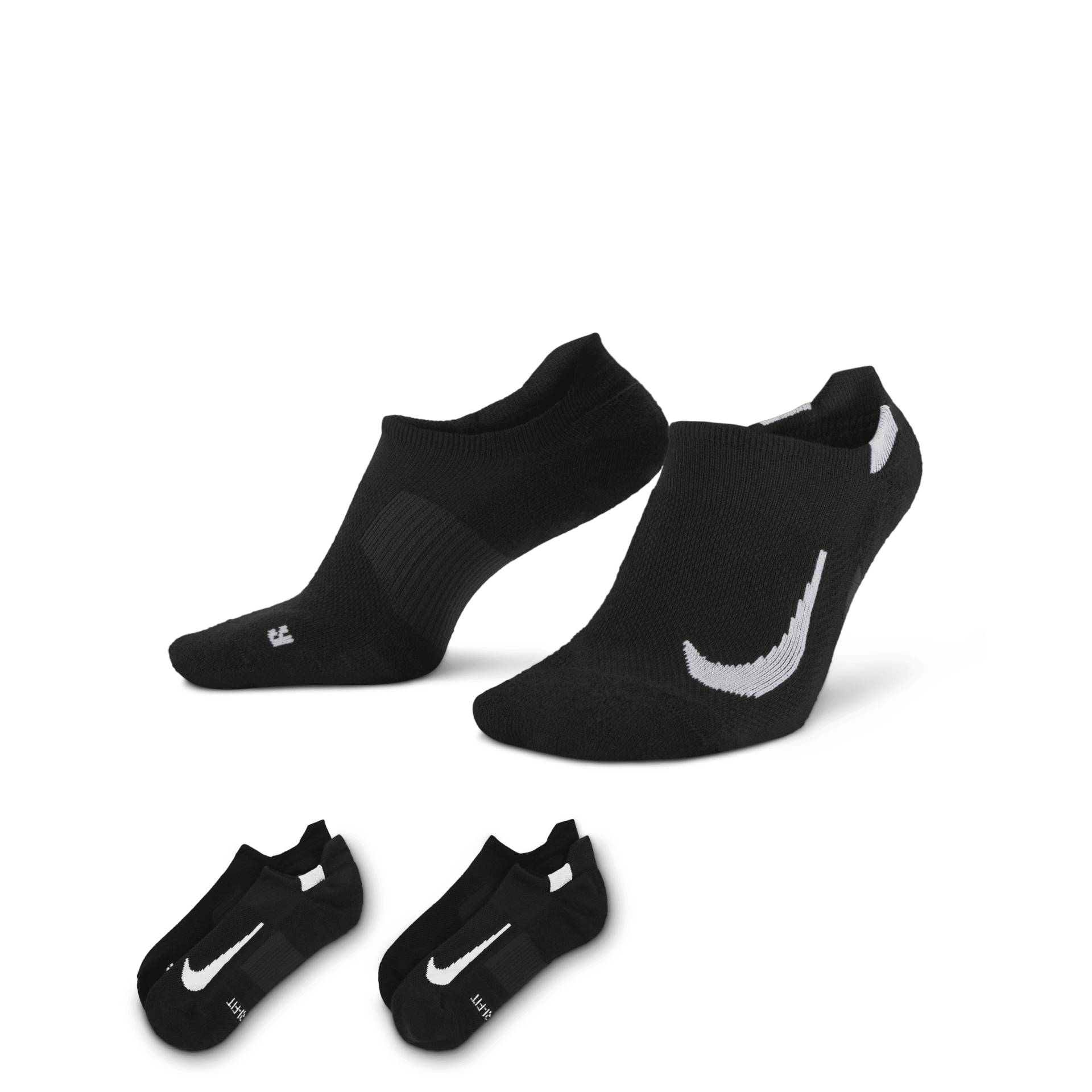 Nike Multiplier Running No-Show-Laufsocken (2 Paar) - Schwarz von Nike