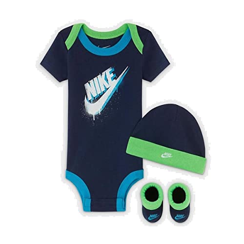 Nike NN0592 U90 Blau Set 3 Stück Body Socken Kapuze Kinder, blau, 6-12 Monate von Nike