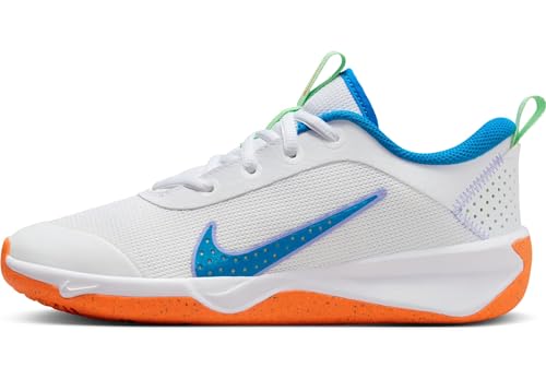 Nike Omni Multi-Court (GS) Trainingsschuh, White/Photo Blue-Vapor Green, 35.5 EU von Nike