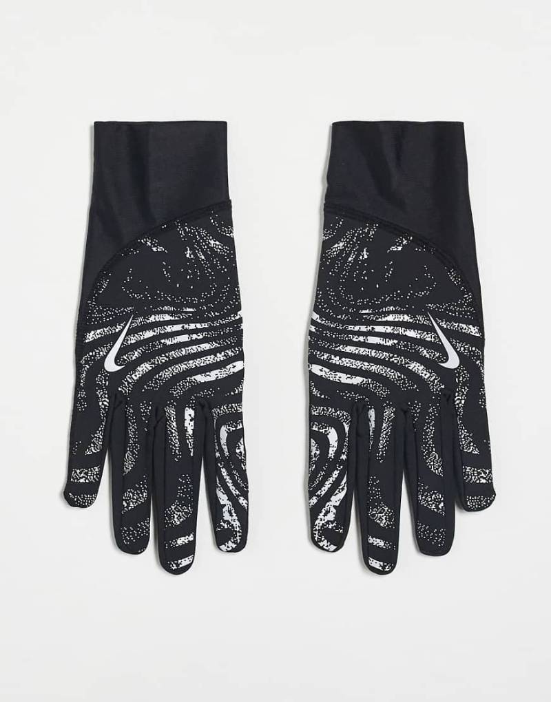 Nike - Pacer - Mittelschwere, reflektierende Handschuhe in Schwarz von Nike