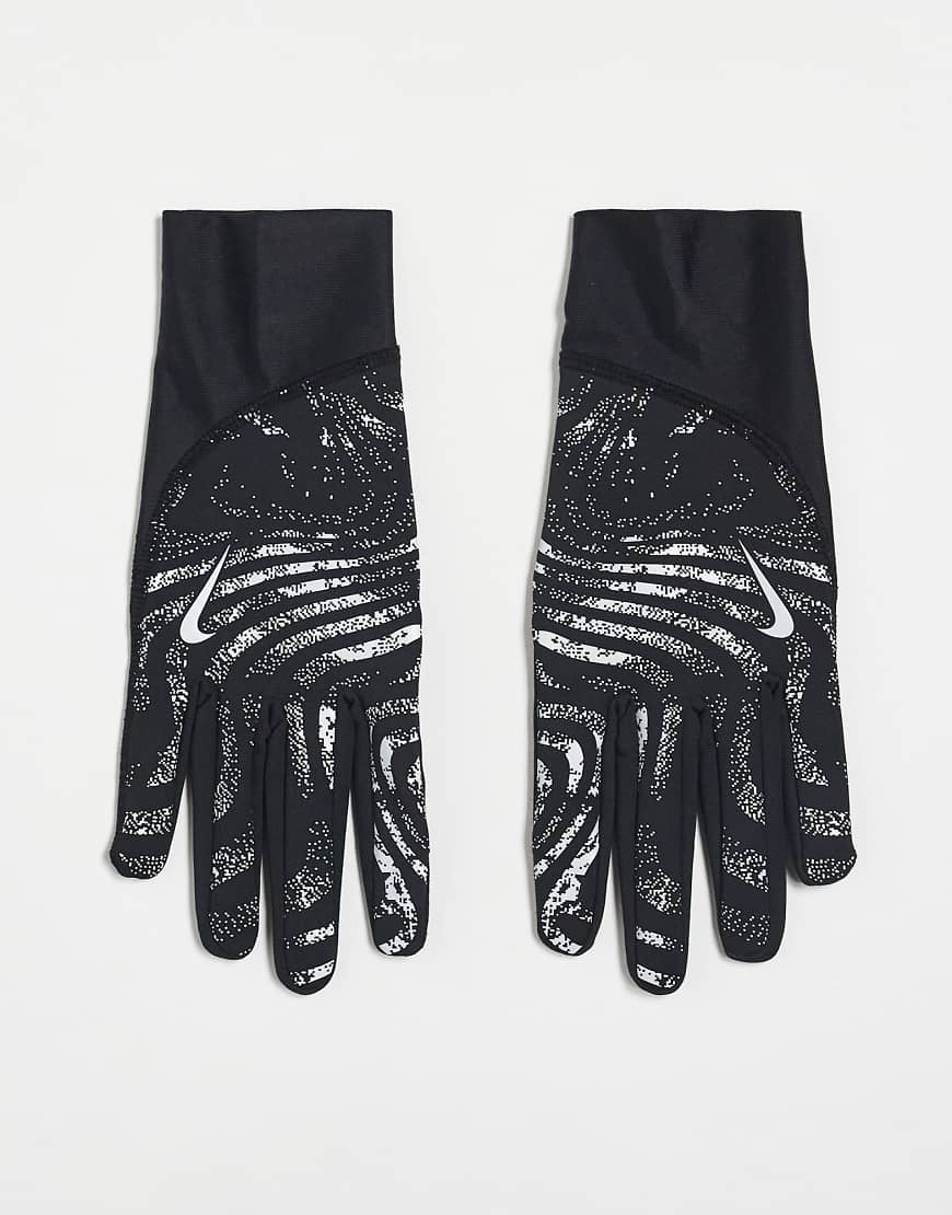 Nike - Pacer - Mittelschwere, reflektierende Handschuhe in Schwarz von Nike