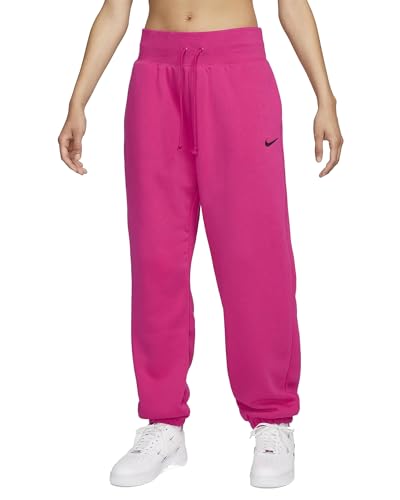 Nike Phoeanix Overiseze Women Sweatpants Jogginghosen (DE/NL/SE/PL, Alphanumerisch, M, Regular, Regular, Berry/Black) von Nike