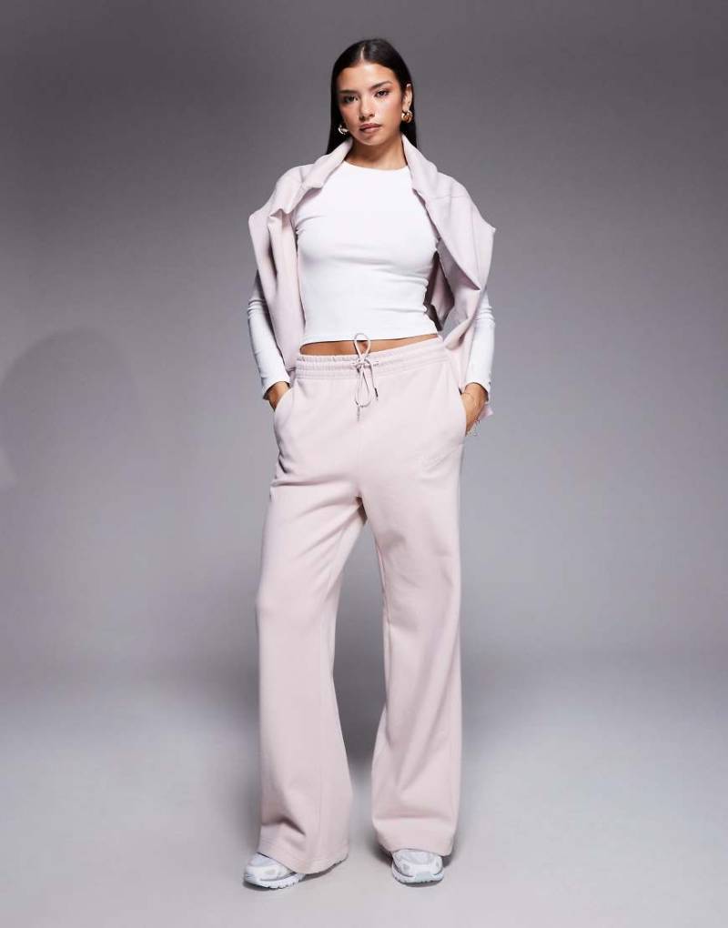 Nike - Phoenix Fleece - Jogginghose in Rosa mit weitem Bein und hohem Bund von Nike