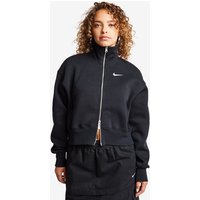 Nike Phoenix Os Damen Trainingsoberteile - Schwarz - Größe XS - Baumwoll-Fleece von Nike