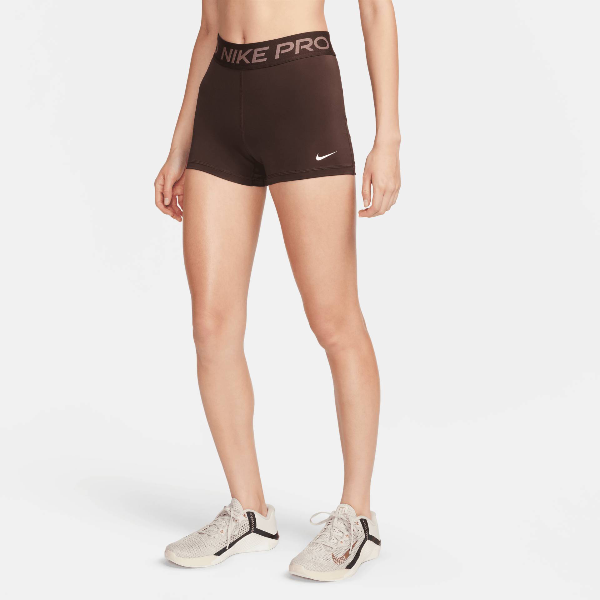 Nike Pro Damenshorts (ca. 8 cm) - Braun von Nike