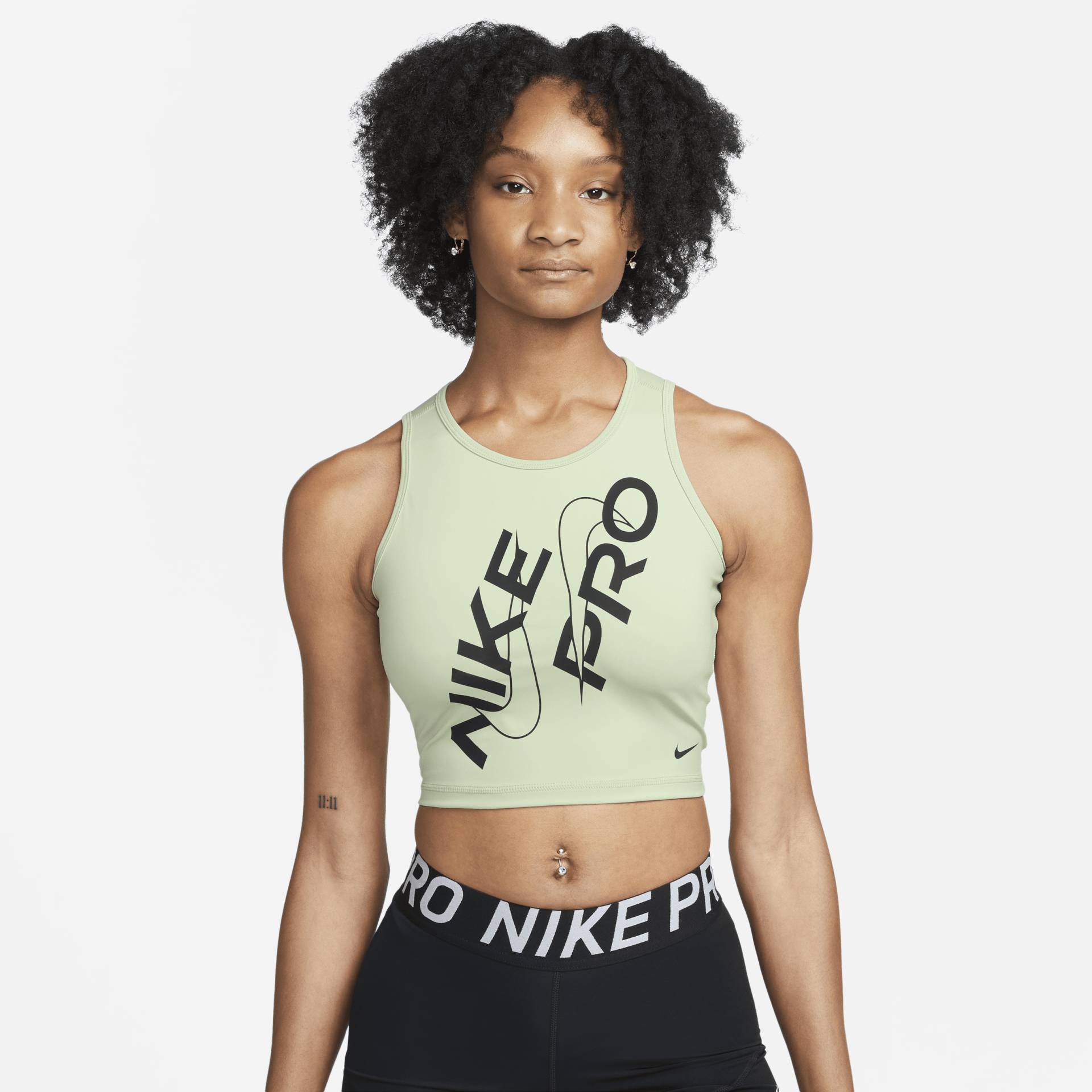 Nike Pro Dri-FIT Kurztanktop für Damen - Grün von Nike