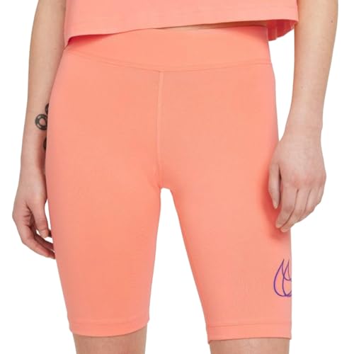 nike Essential Damen-Rad-Shorts, Orange, Orange, M von Nike