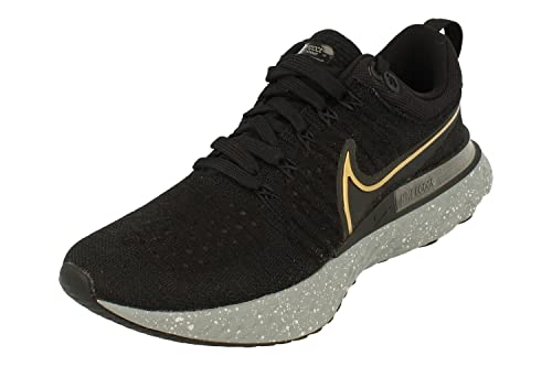 Nike React Infinity Run FK 2 Herren Running Trainers CT2357 Sneakers Schuhe (UK 7.5 US 8.5 EU 42, Black metallic Gold Smoke Grey 009) von Nike