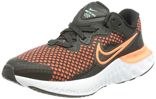 Nike Renew Run 2 (GS) Running Shoe, Black/Chile Red-Hyper Crimson-Green Glow-White-Dark Smoke Grey, 36 EU von Nike