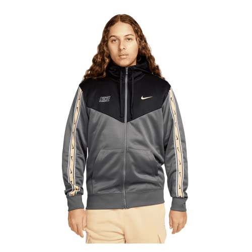 Nike Repeat Zip Hoody Kapuzenjacke (M, Grey/Black) von Nike