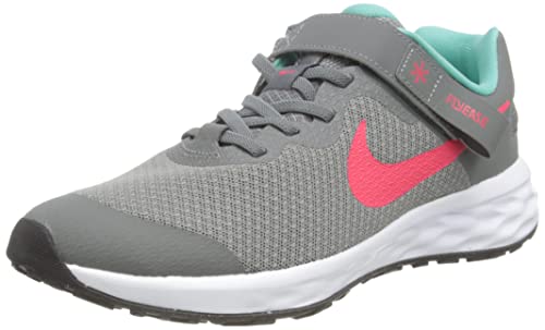 Nike Revolution 6 Flyease Running Shoes, Smoke Grey Siren Red Washed Teal, 28 EU von Nike