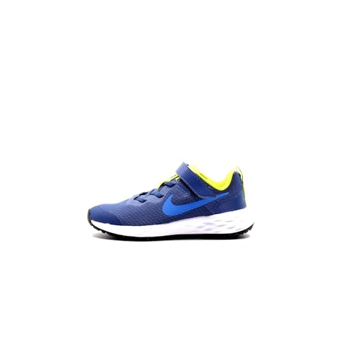 Nike Revolution 6 Kinder Running Shoes, Mystic Navy/Photo Blue-Atomic Green, 29.5 EU von Nike